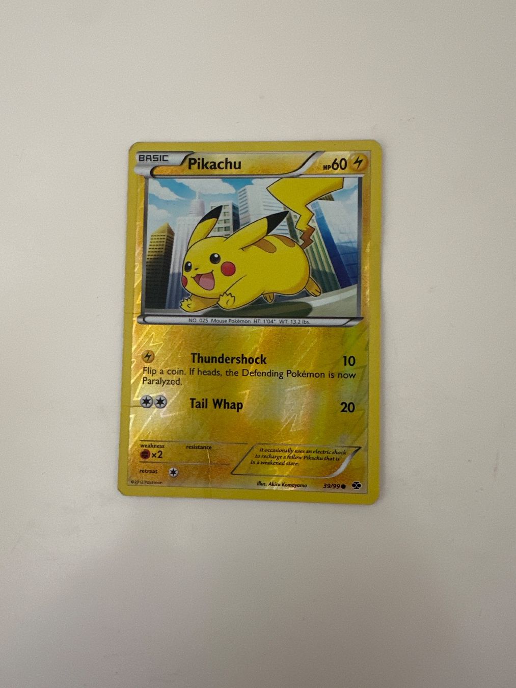 Pokémon Sammelbilder & Trading cards: Pikachu 39/99 Reverse Holo Next Desinies 2012 – Gebraucht aus Uster von Neonschwarz