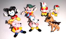 7 Disney-Figuren, u.a. Micky, Goofy, Bambi