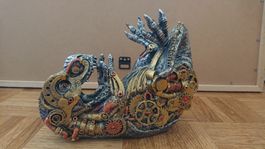 Weinflaschenhalterung Steampunk T-Rex