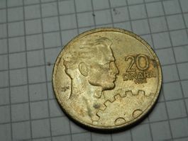 Jugoslawien 20 Dinar, 1955