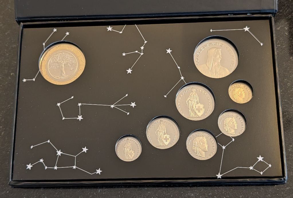 Tutti le monete: Geschenkmünzsatz Schweiz 2026 stgl schwarz – Nuovo e nell'imballaggio originale da Arch venduto da coinsandmore 2
