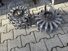 2 Metall Laternen  Windlichter für drinnen und draussen,