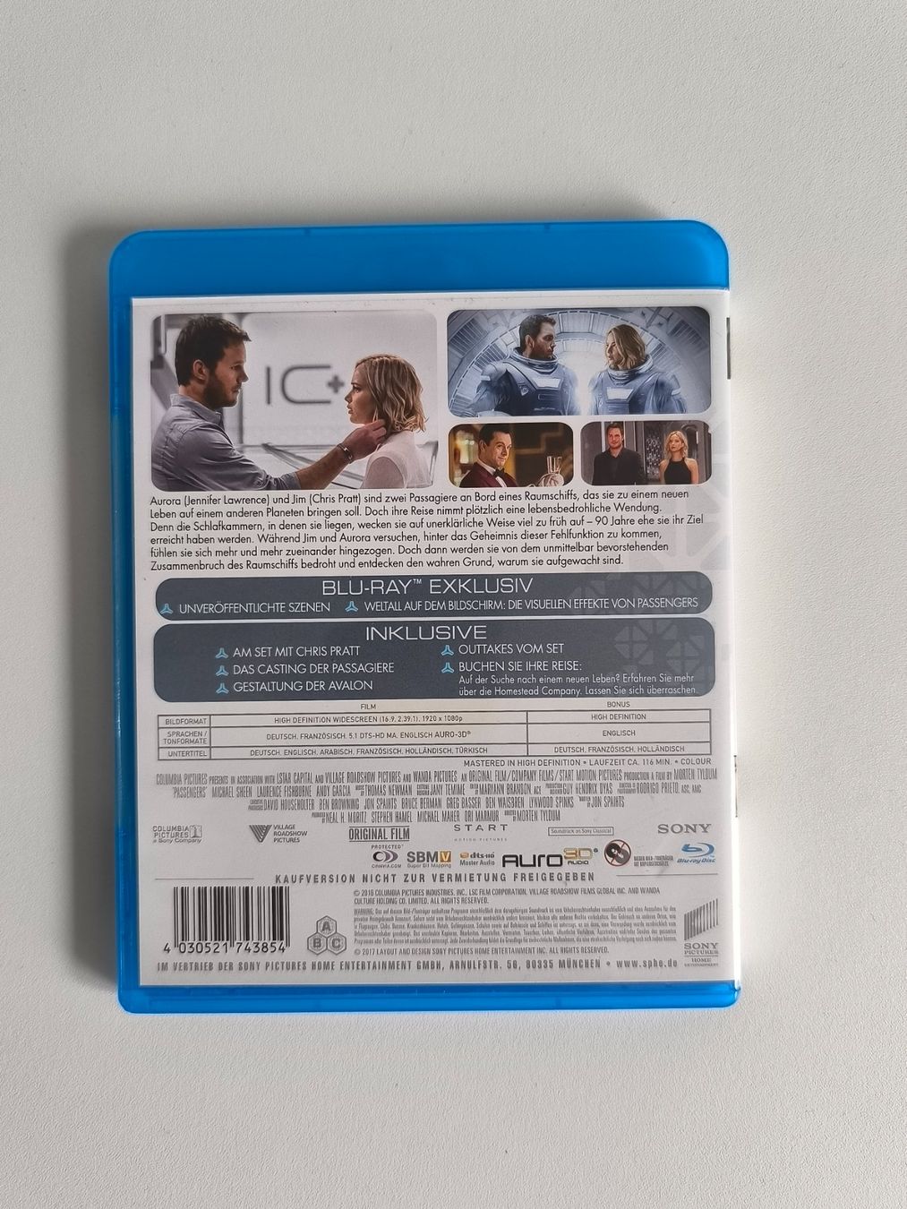 Tutti i DVDs: Blu-ray / Passengers - Jennifer Lawrence & Chris Pratt – Usato da Muttenz venduto da hak_dsk9 1