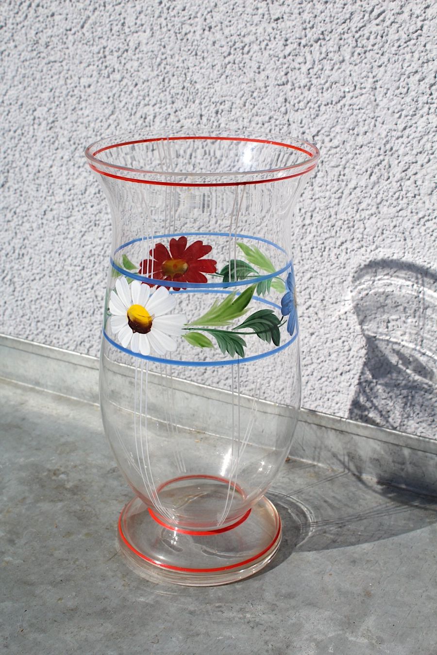 Vasi & Recipienti: Vintage Glas Vase , Blümchen Handbemalt – Usato da Locarno venduto da fripui 4