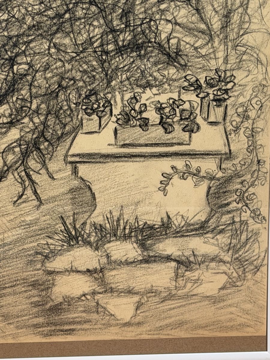 Dipinti: Original Charcoal Drawing, signed - Nature Scene Artwork – Usato da Lausanne venduto da artnouveau05 2