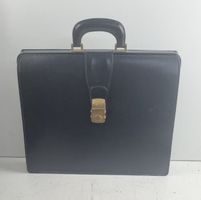Schwarzer Business Tasche Leder mit Zahlenschloss