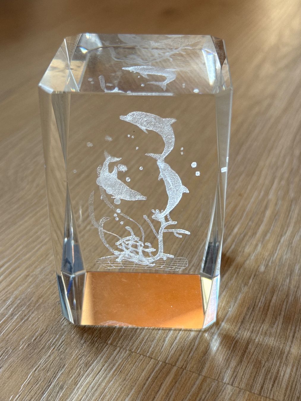 Bicchieri: Glas Briefbeschwerer mit Delfinen – Usato da Andelfingen venduto da Judy0007 1