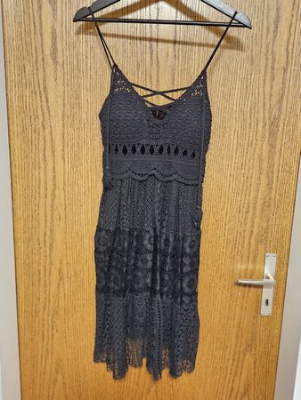 Schönes Sommerkleid, Häkelspitze, Schwarz!