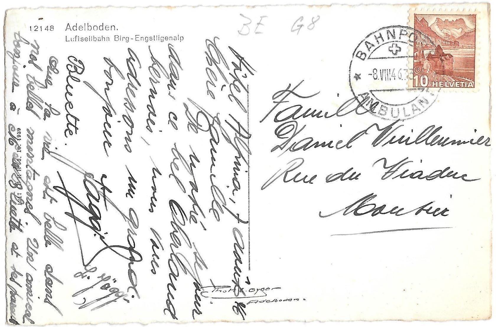 Cartoline postali: Adelboden Luftseilbahn Birg-Engstligenal – Usato da Olten venduto da clotaldi 1