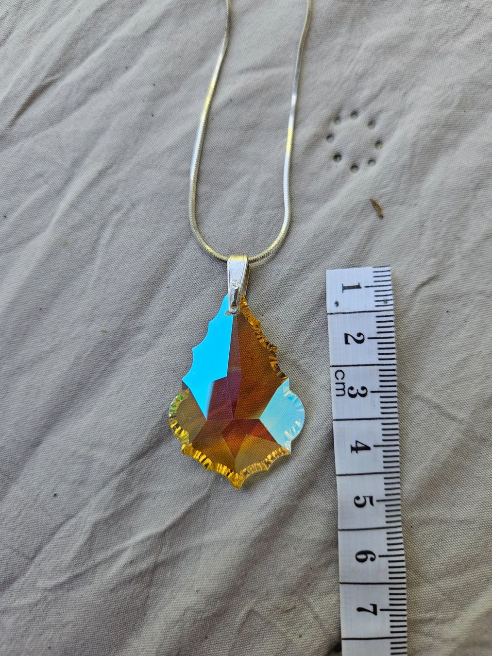 Swarovski Catenine: Echte Silberkette mit Swarovski Anhänger – Usato da Gränichen venduto da Zmoonlight 1