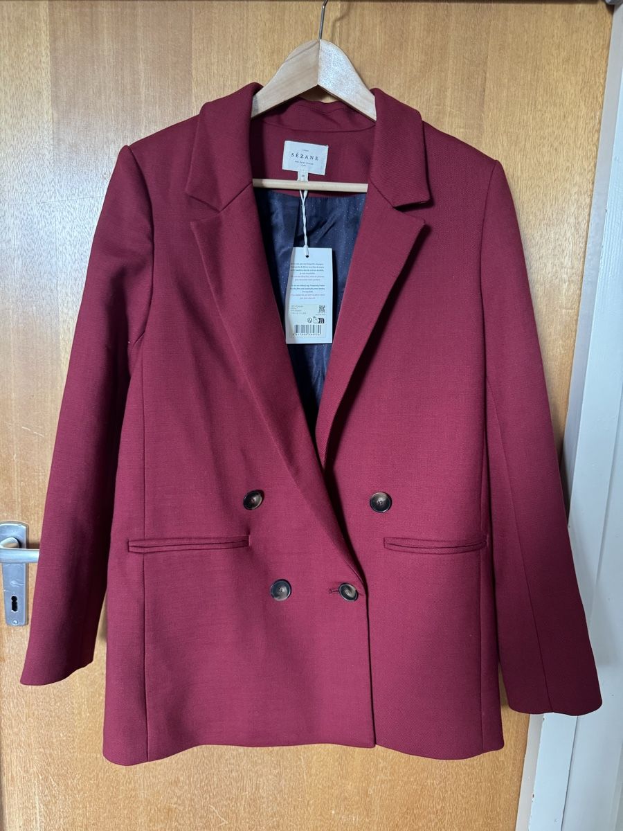 Sezane Giacche: Veste Chelsea Sézane - bordeaux  – Nuovo e nell'imballaggio originale da Le Lignon venduto da mae_9hql
