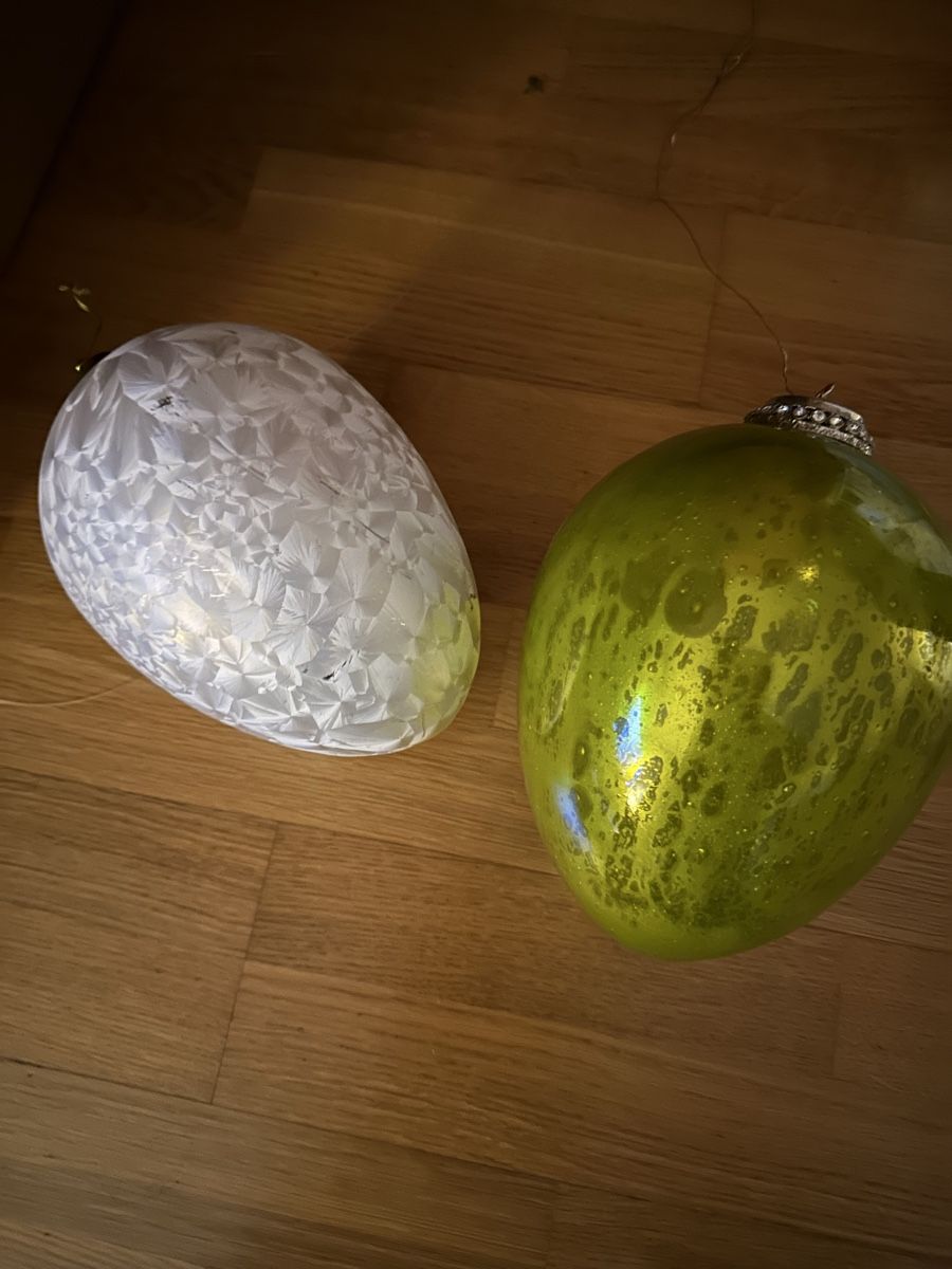Tutte le decorazioni: Ostereier, Glas, gross, vintage, 2 Stk. – Usato da Amriswil venduto da Ursi01