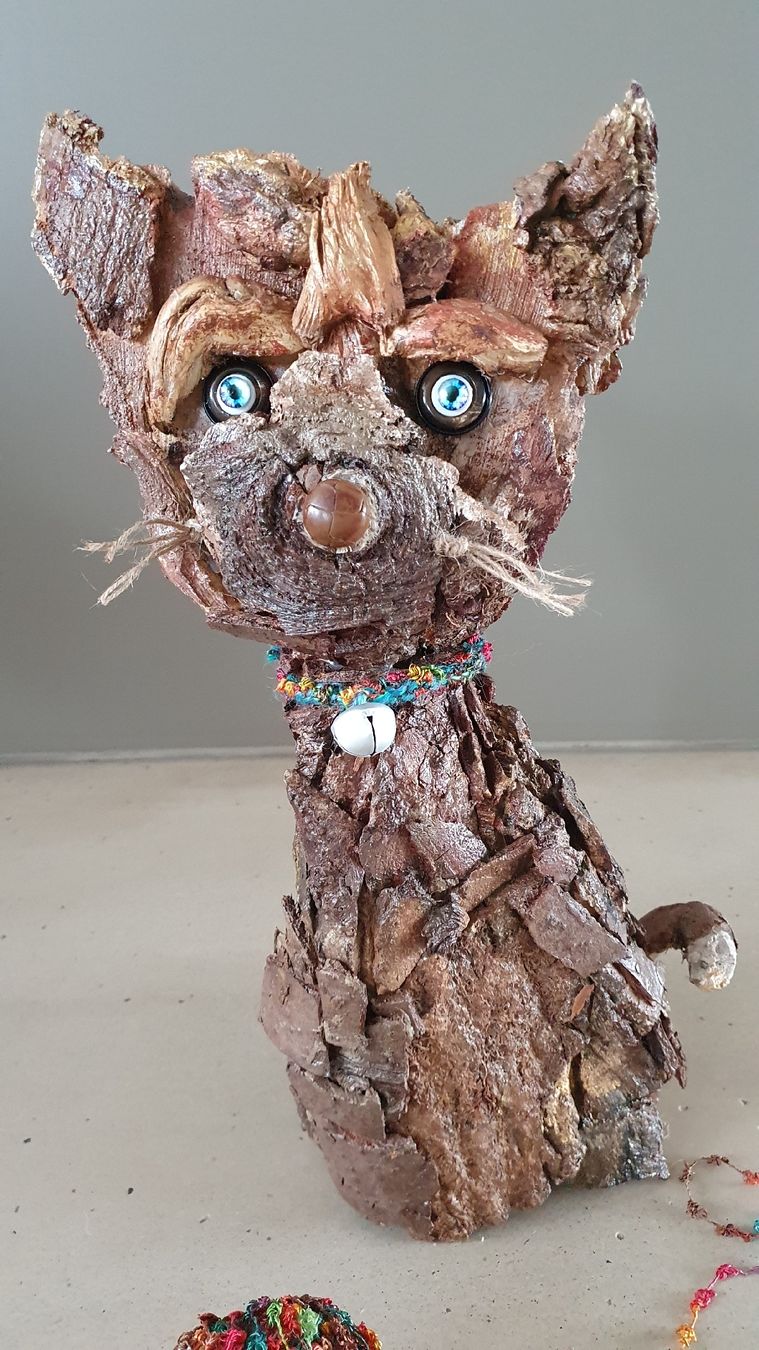 Sculture & Statue: Holz-Kätzchen, handgemachtes Einzelstück – Nuovo (secondo la descrizione) da Gossau SG venduto da ush_db7j 4