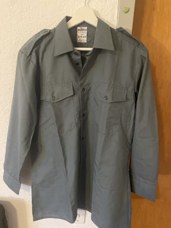 Chemise vintage RUDIN, taille 39/S, militaire