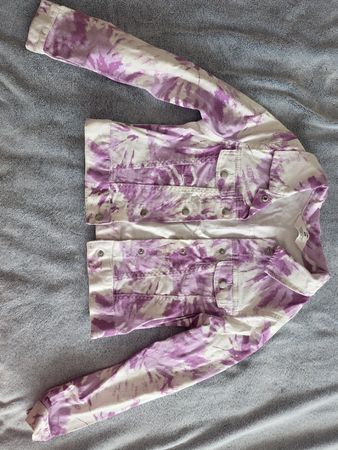 H&M Jeansjacke, Gr. 140, Lila Weiss, Top Zustand!