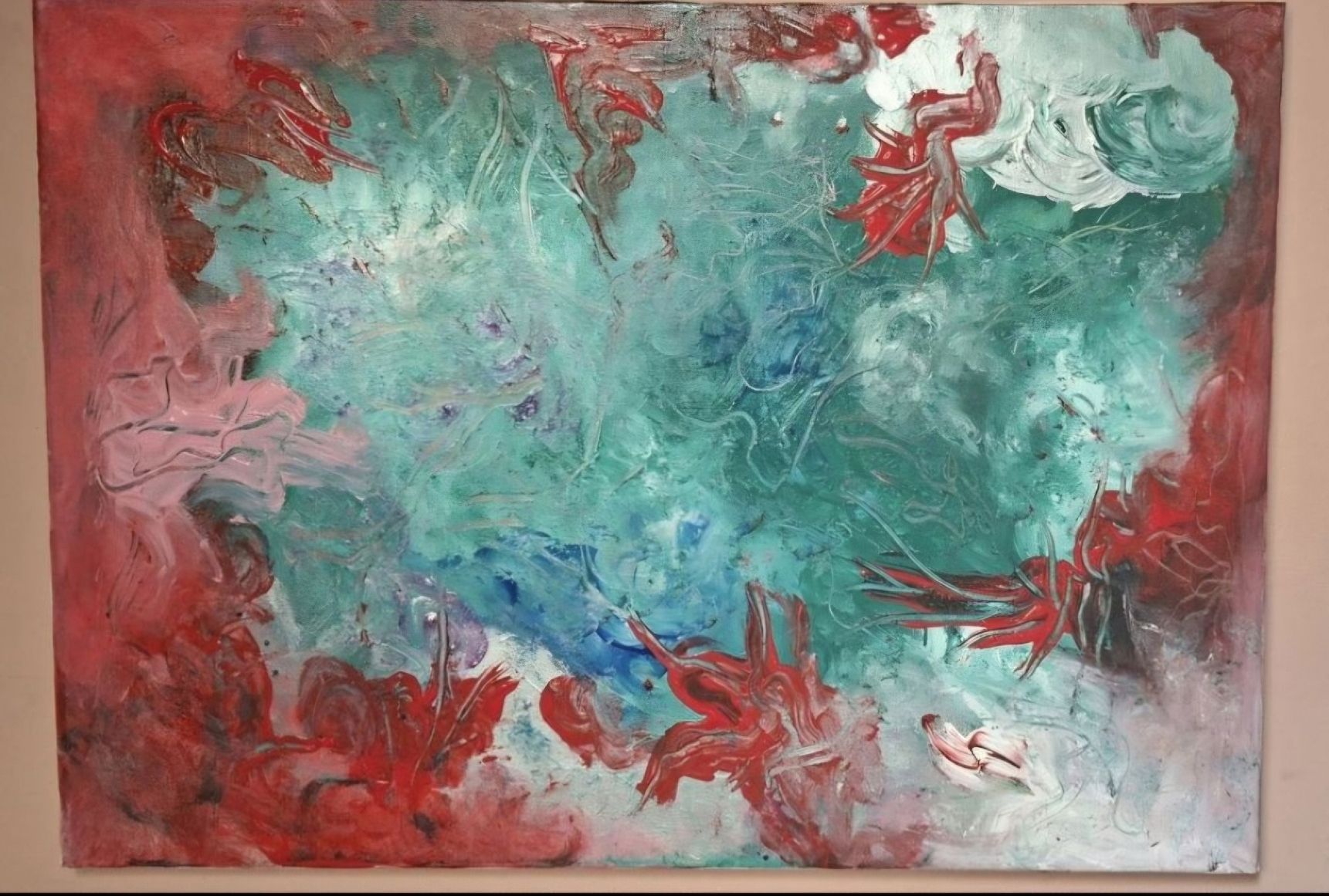 Dipinti: Gemälde " Lebensfeuer " handmade 50×70 – Nuovo (secondo la descrizione) da Riehen venduto da Steinbock1970