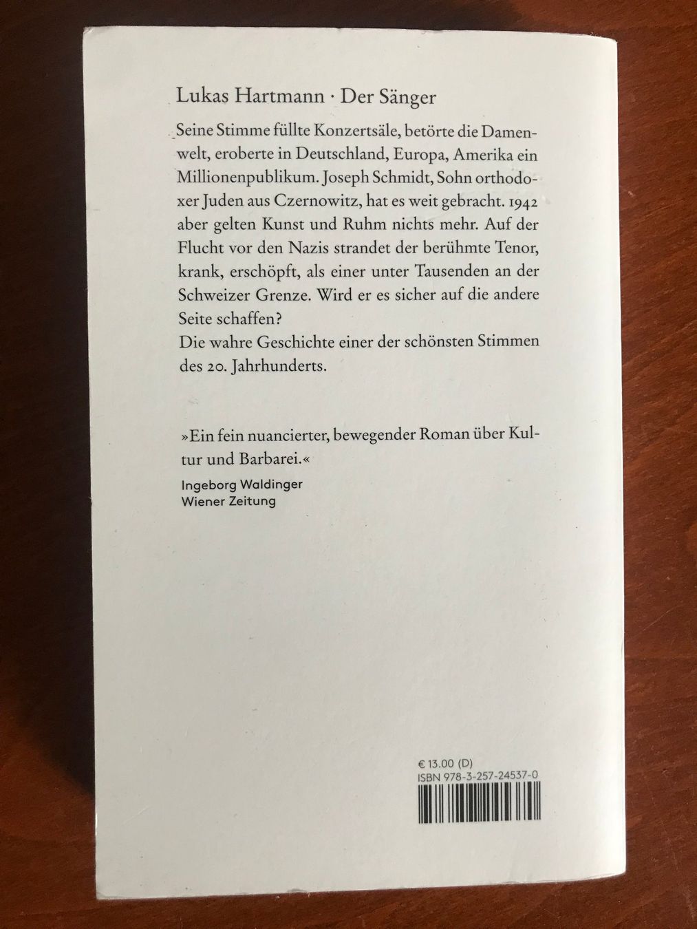 Livres: Der Sänger von Lukas Hartmann – D'occasion à Hittnau par Mares8335 1