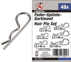Federsplinte-Sortiment, Ø 1,2 - 3,0 mm, 48-tlg.