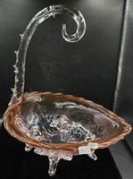Vintage-Glasschale mit Griff  im Art-Deco-Stil