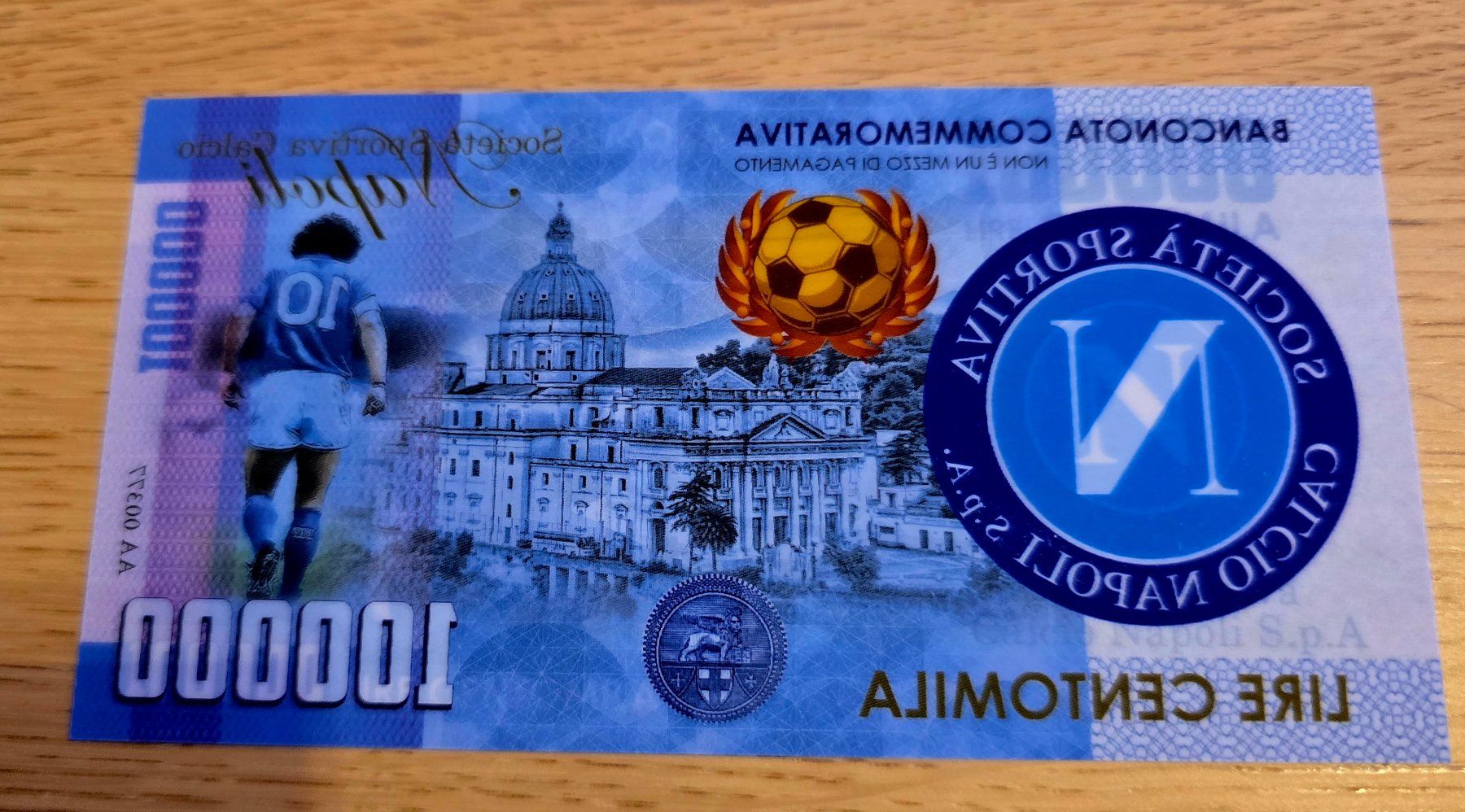 Banconote: Diego Maradona - Banknote Napoli – Nuovo e nell'imballaggio originale da Rotkreuz venduto da Titotesla 1