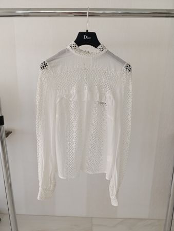 Bluse Self-Portrait weiss Spitze Grösse UK 4 neu