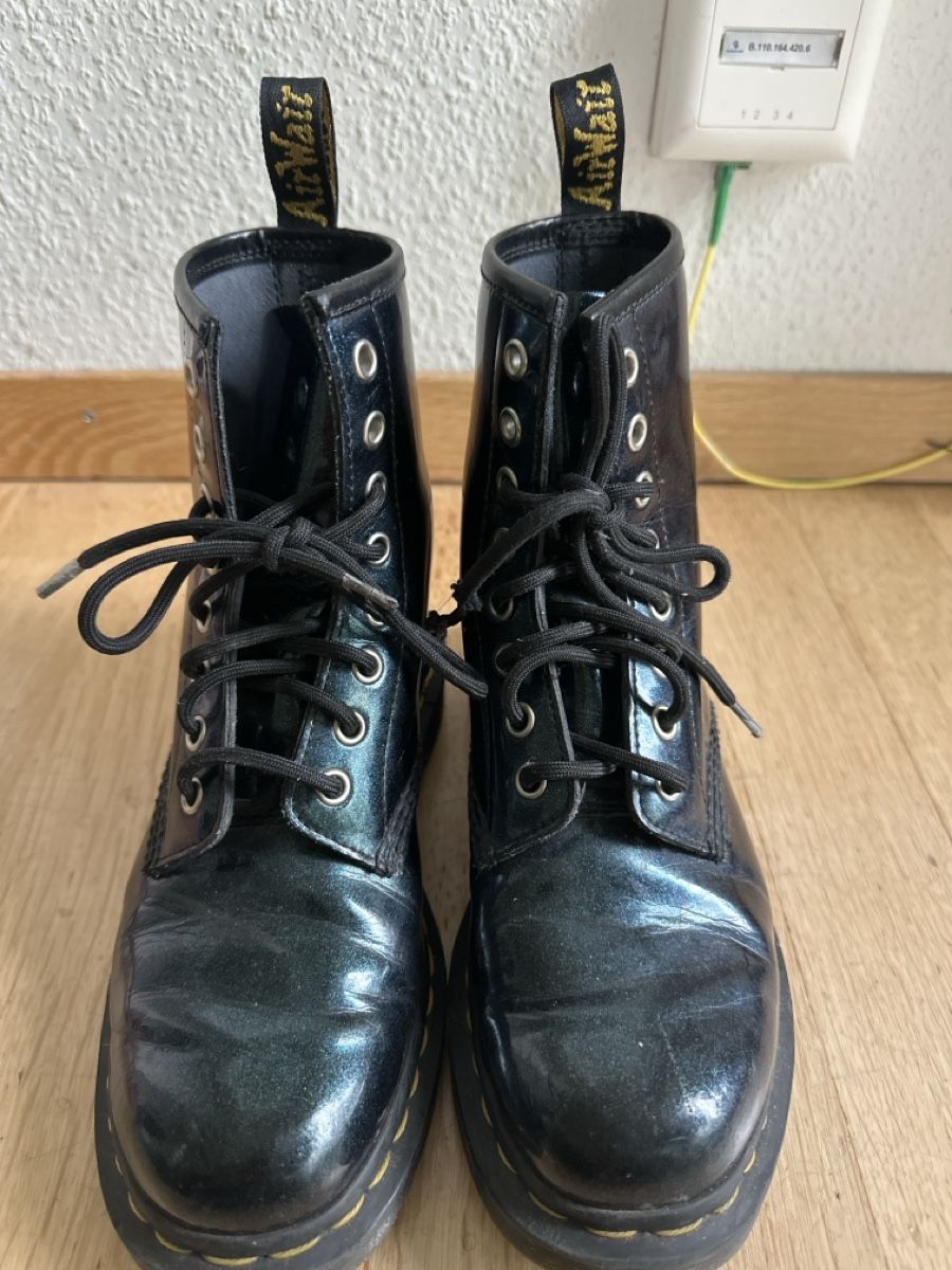 Scarpe da donna: Dr.Martens glitzernde grün – Usato da Zürich venduto da Marcap