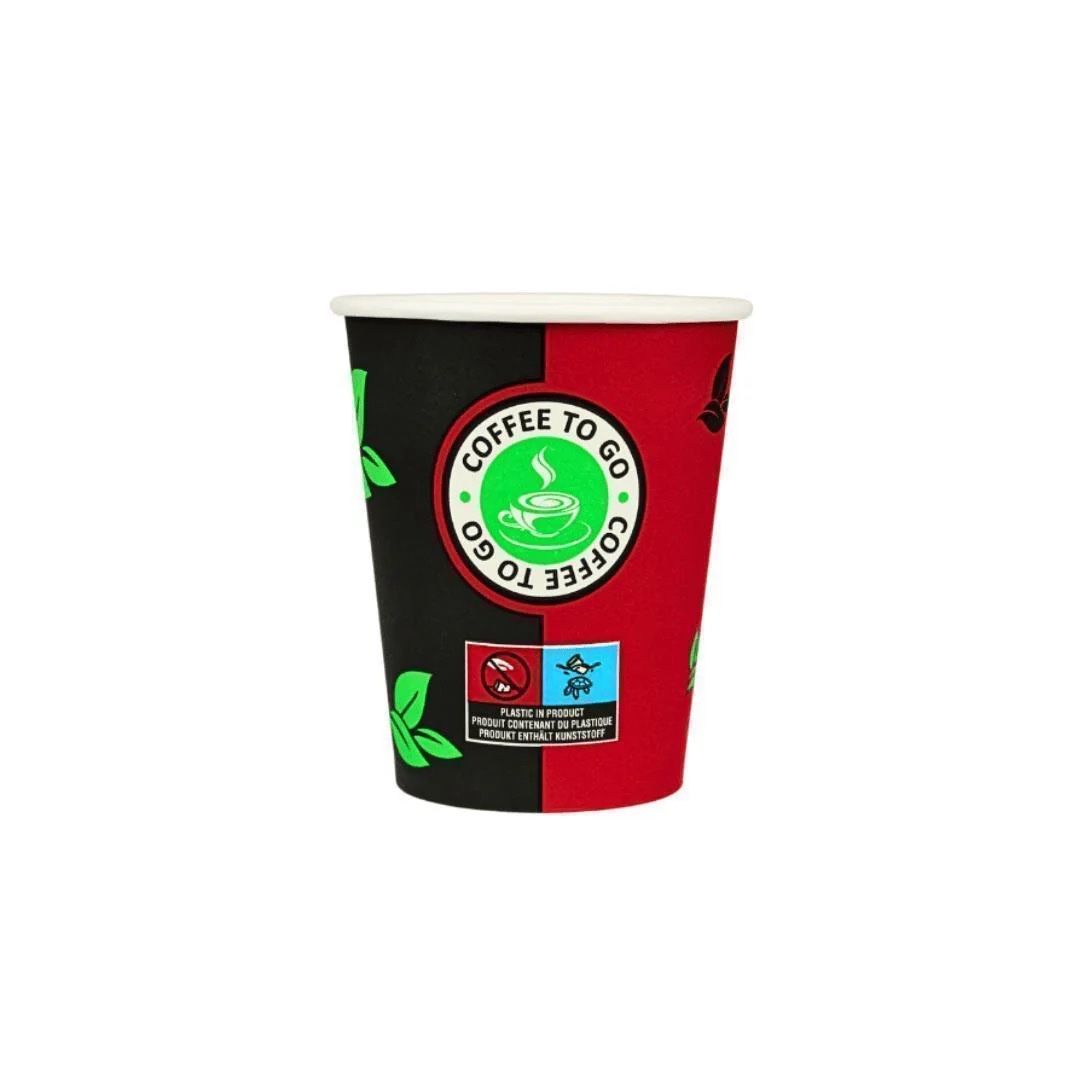 Tazze: 1000 Einweg Kaffeebecher 200ml / 8oz Schwarz/Rot – Nuovo e nell'imballaggio originale da Bülach venduto da StoreInShop.com