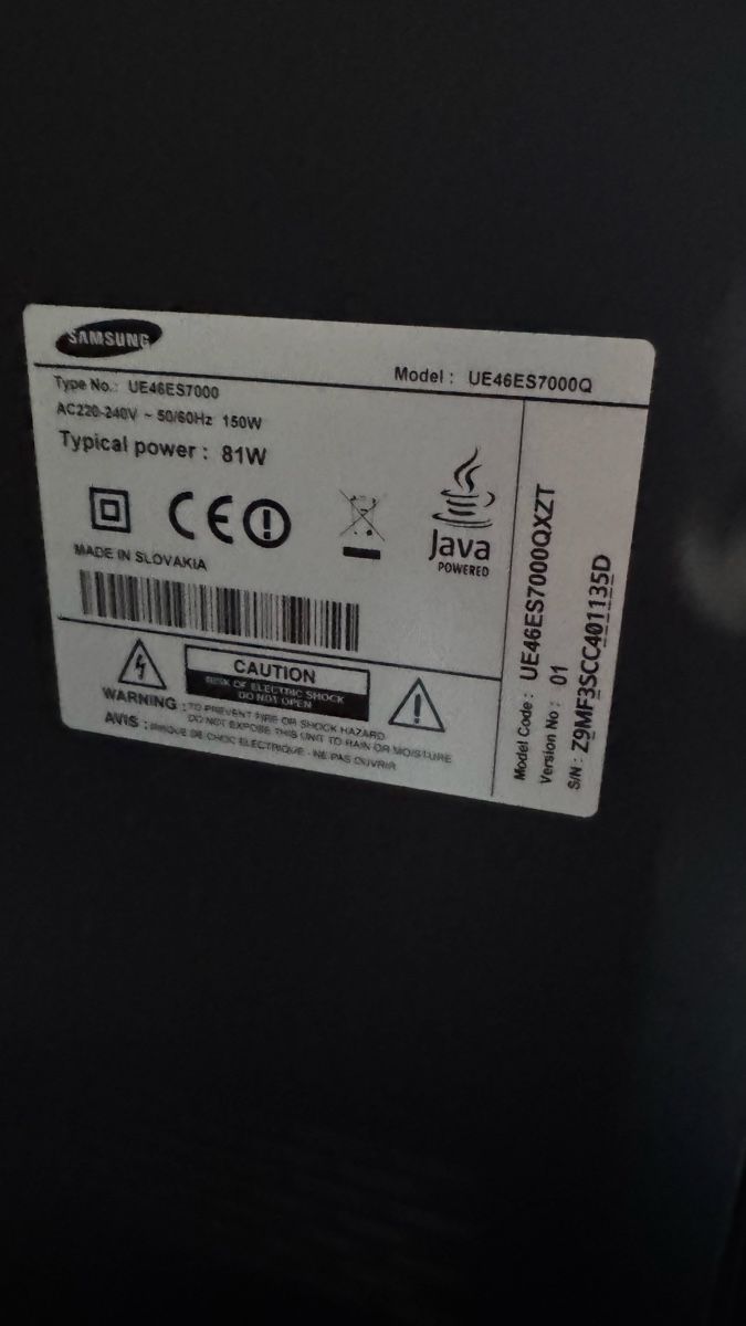 Samsung Televisori: Samsung 46” - difettoso – Difettoso da Pregassona venduto da Fezno 3
