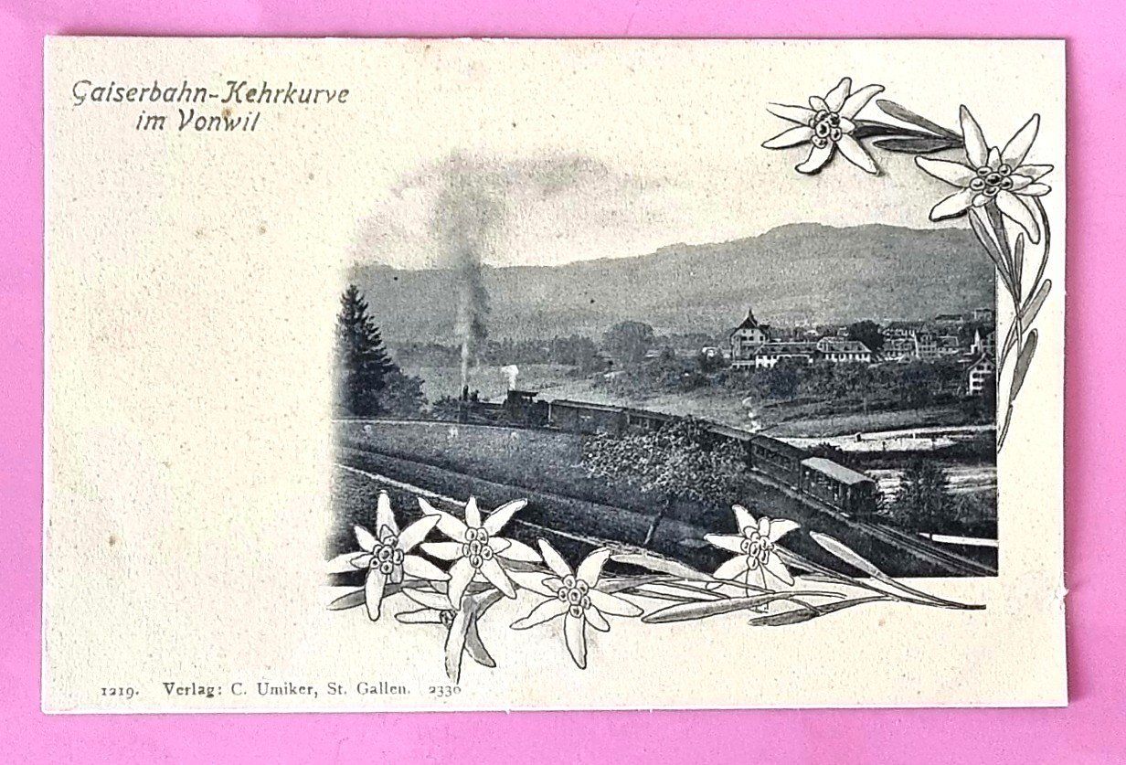 Cartoline postali: Gaiserbahn - Kehrkurve im Vonwil – Usato da Rothrist venduto da RROENK