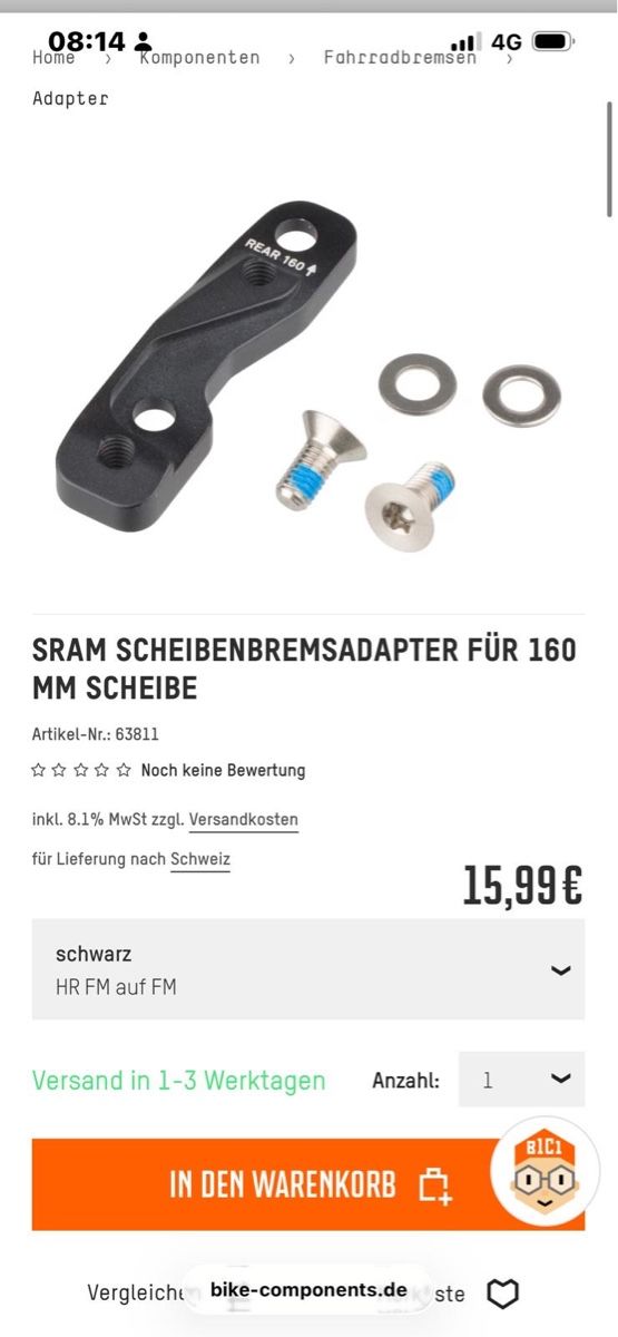 Sram Pièces détachées: SRAM Scheibenbremsadapter – Neuf (Voir description) à Bern par chiiba 3