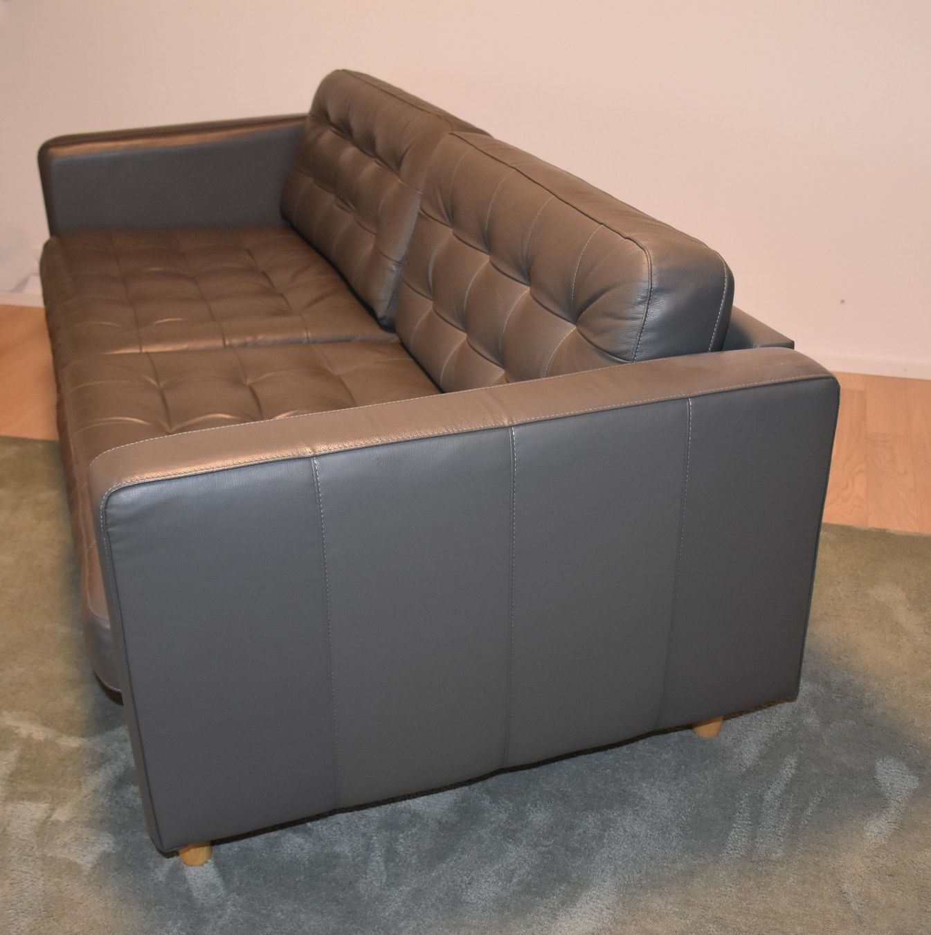 Ikea Sofas: 3er Sofa graugrün Leder und Sessel graugrün Leder – Gebraucht aus Ellikon an der Thur von Radler57 1