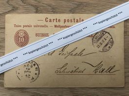 23.8.1887 Postkarte St. Gallen - Deutschland AK