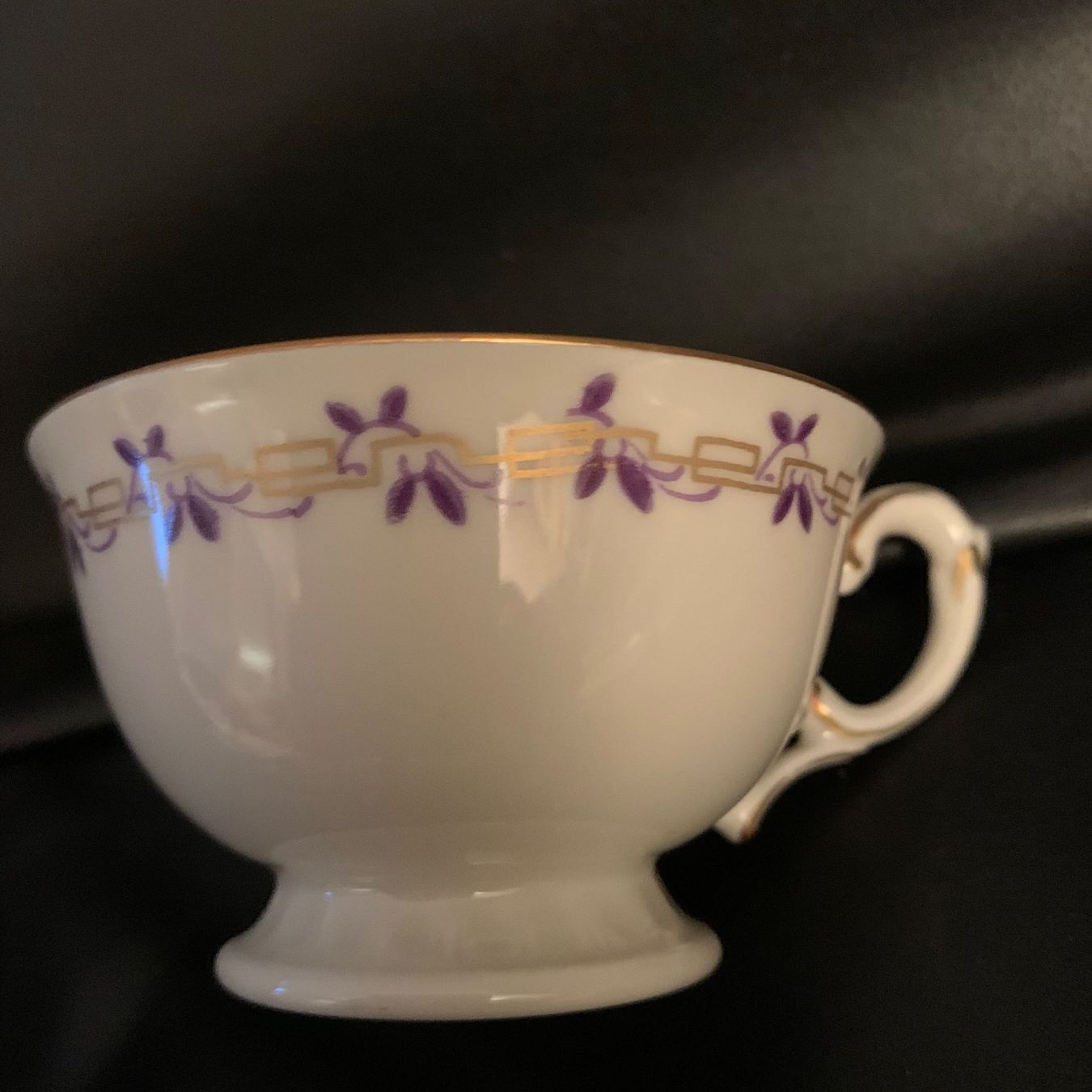 Tassen: Vintage Moccatasse mit Unterteller, Goldrand, Langenthal – Gebraucht aus Hinteregg von GARANTA 4