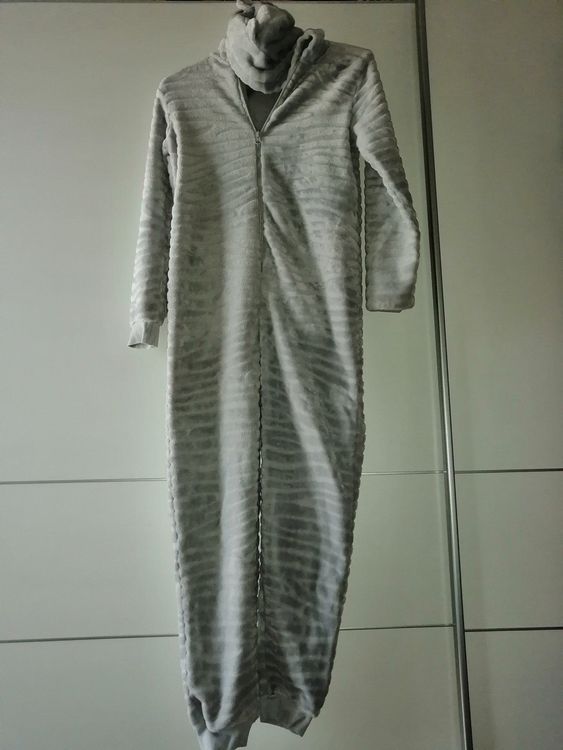 Kinder Kuschel Anzug Grau Overall Jumpsuit 1012 Jahre Kaufen auf