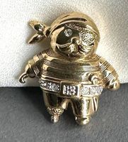 PIRAT Pin-Brosche mit Strass verziert, Pierre Lang