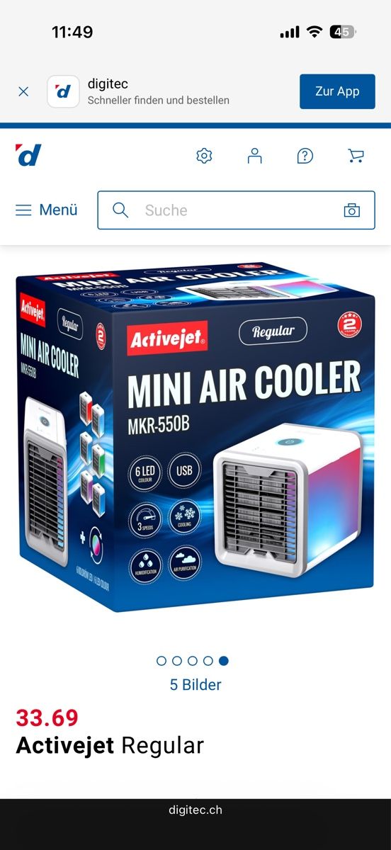 Condizionatori: Mini Klimagerät Air Cooler mit Anleitung – Usato da St. Gallen venduto da nic_xky9 5