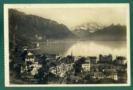 Montreux, vue générale, 1927, gelaufen