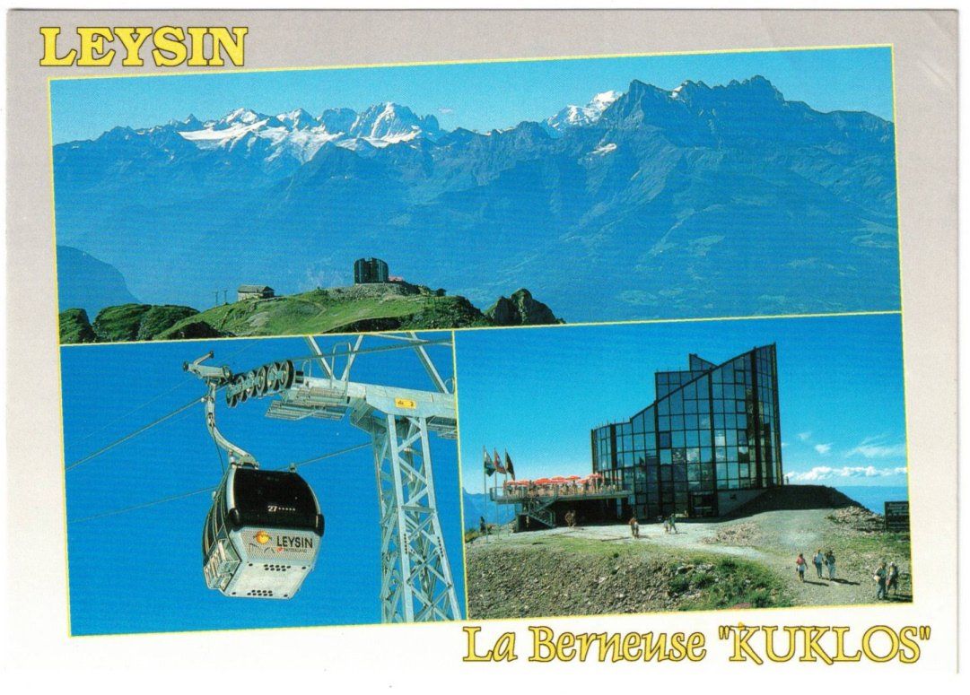 Ansichtskarten: Leysin - 3 Bild AK Berneuse – Gebraucht aus Binningen von Mountainrider