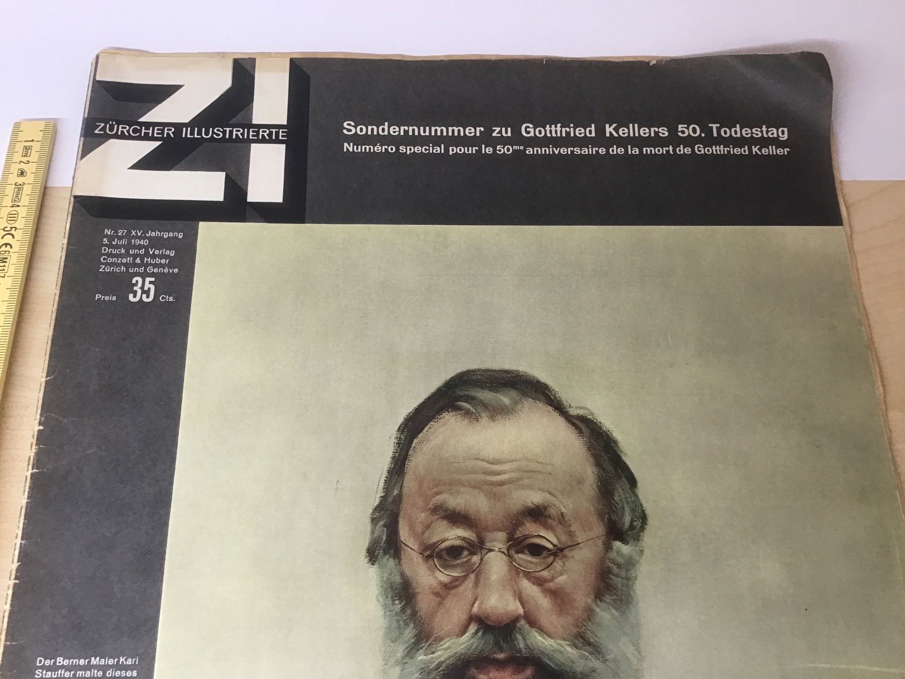 Riviste & Magazine: Zürcher Illustrierte, Sondernummer Gottfried Keller, 1938 – Usato da Männedorf venduto da Spezial-Modelle 1