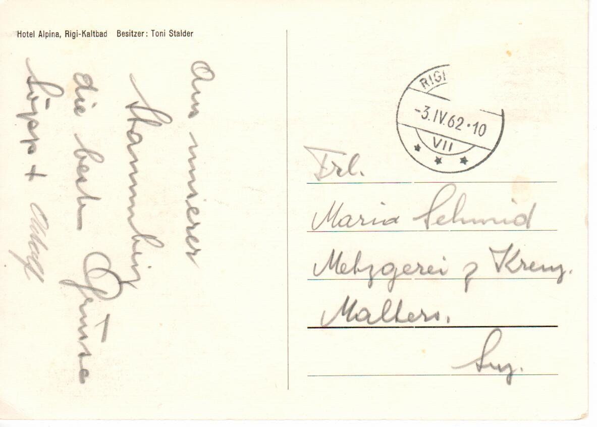 Cartoline postali: Hotel Alpina Rigi Kaltbad – Usato da Wolhusen venduto da Curver9 1