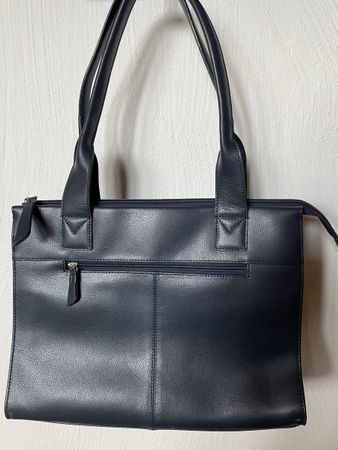 Damen Handtasche dunkelblau Kunstleder guter Zustand