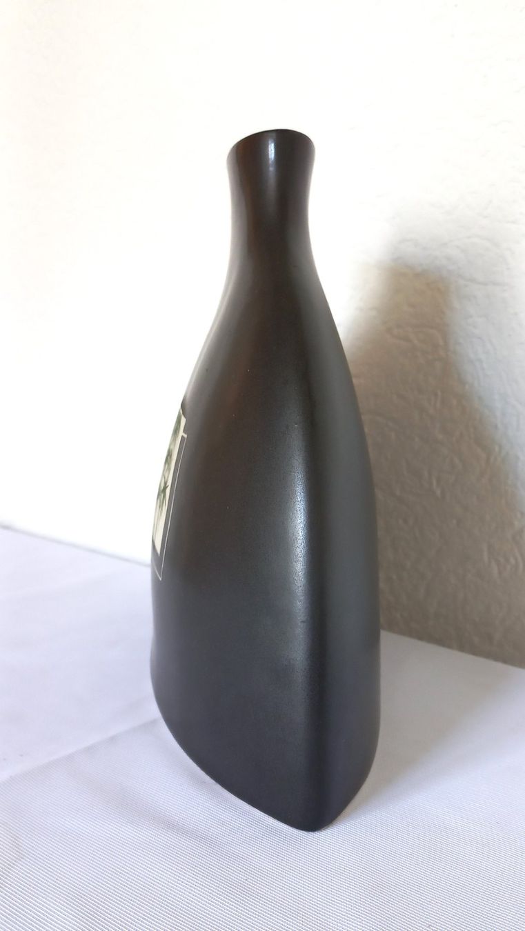 Vasi & Recipienti: Schwarze handbemalte Keramikvase, Thailand – Usato da Bévilard venduto da Orscha 2