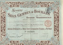 Sels Gemmes & Houilles, Paris 1911