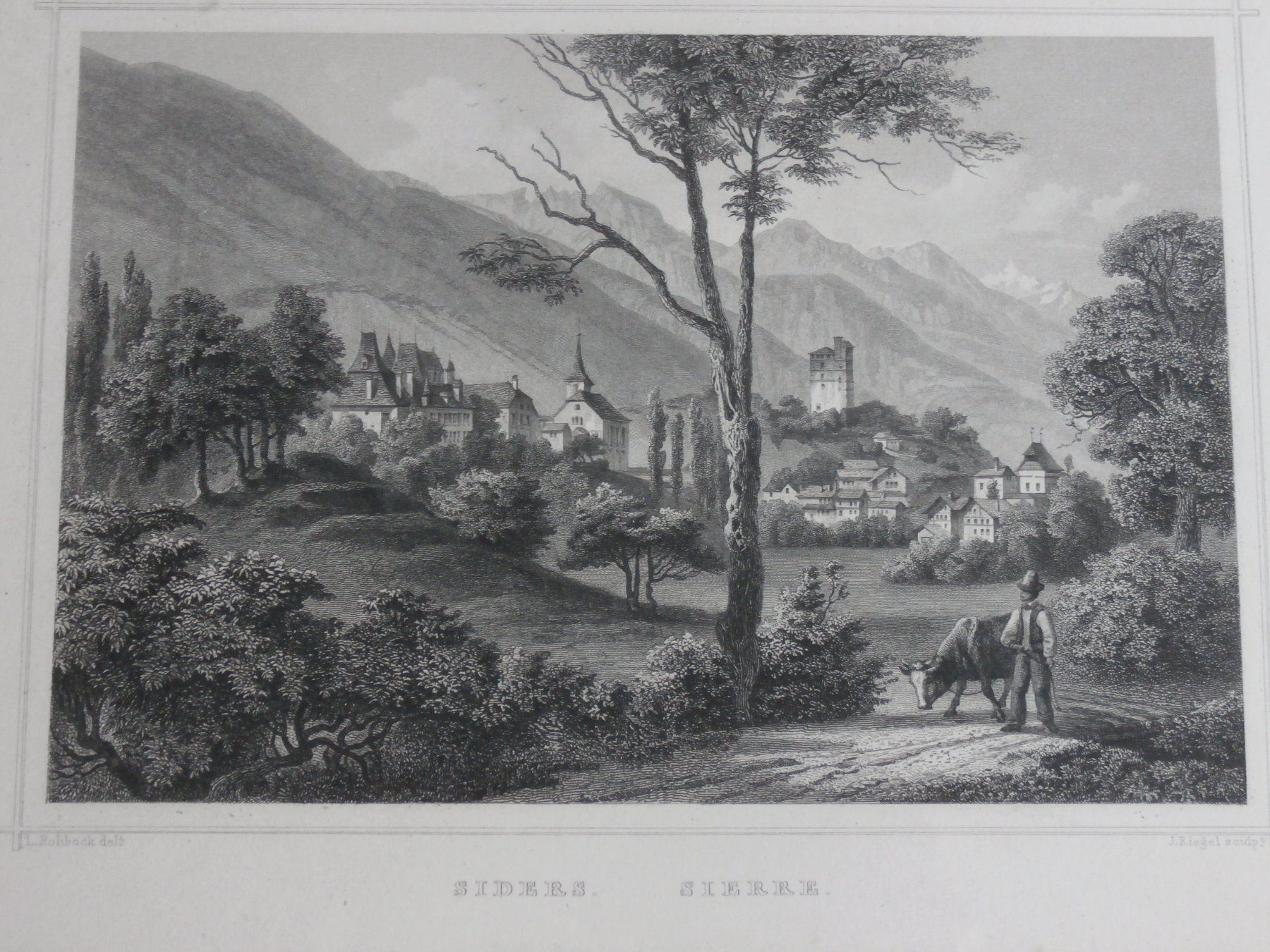 Gravures: Alter Stich Siders Sierre Wallis Rohbock – D'occasion à Zürich par tiburzio 1