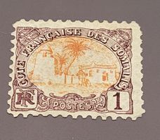 Französische Somaliküste 1902 alte briefmarke