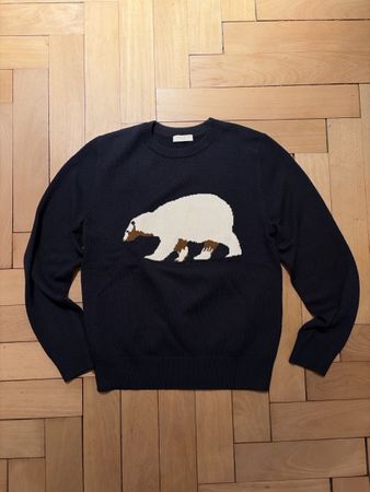 Sandro Pullover mit Bärenmotiv dunkelblau