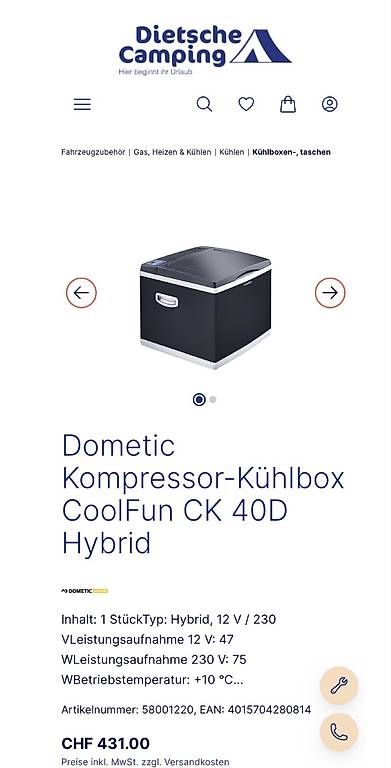 Frigoriferi & Refrigeratori: Kühlbox Dometic Kompessor B40D/CK40D  12V 230V – Usato da Uttwil venduto da afrikafan14 1