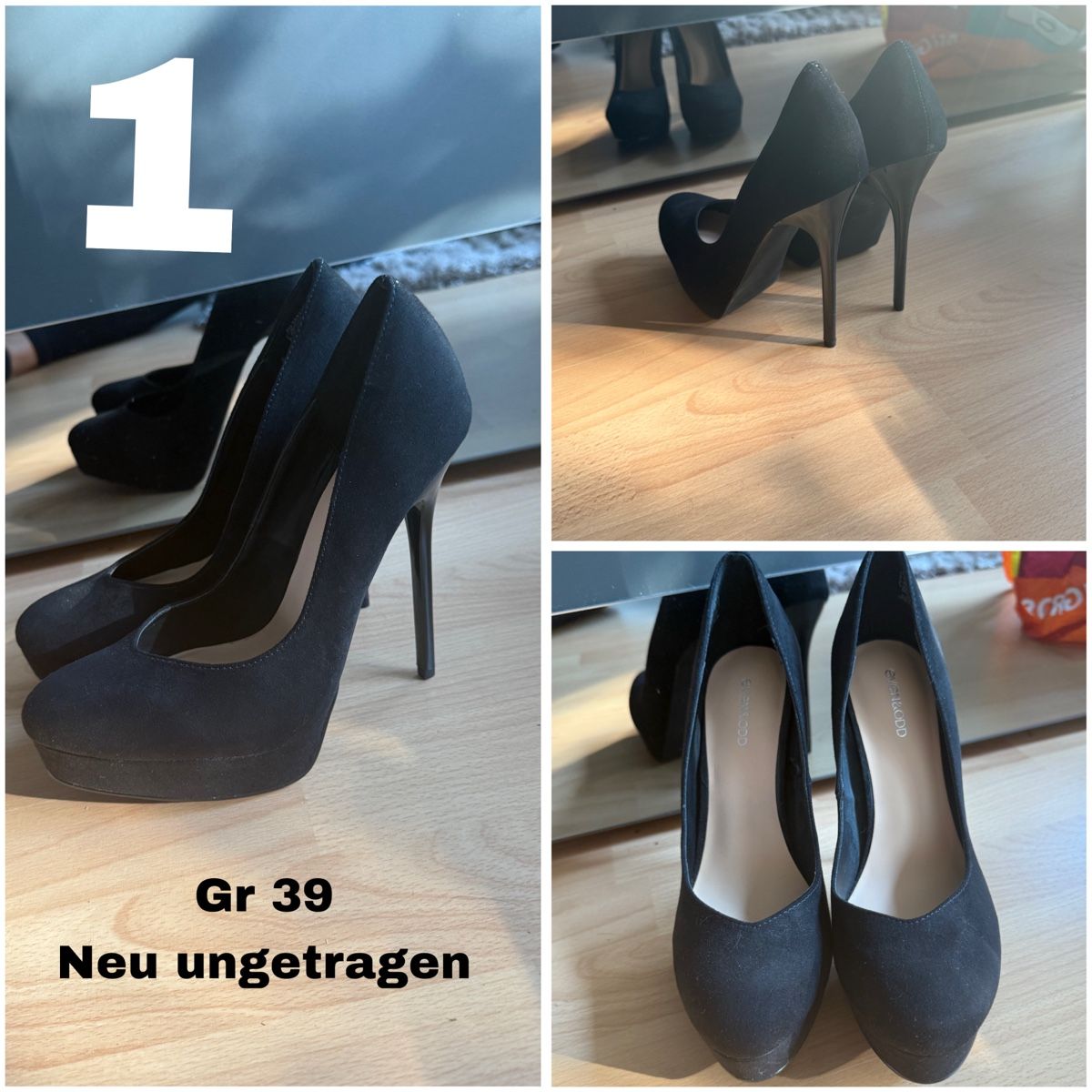 Scarpe da donna: Schwarze Wildleder Pumps, Gr. 39, neu – Nuovo e nell'imballaggio originale da Büsserach venduto da chr_72bb