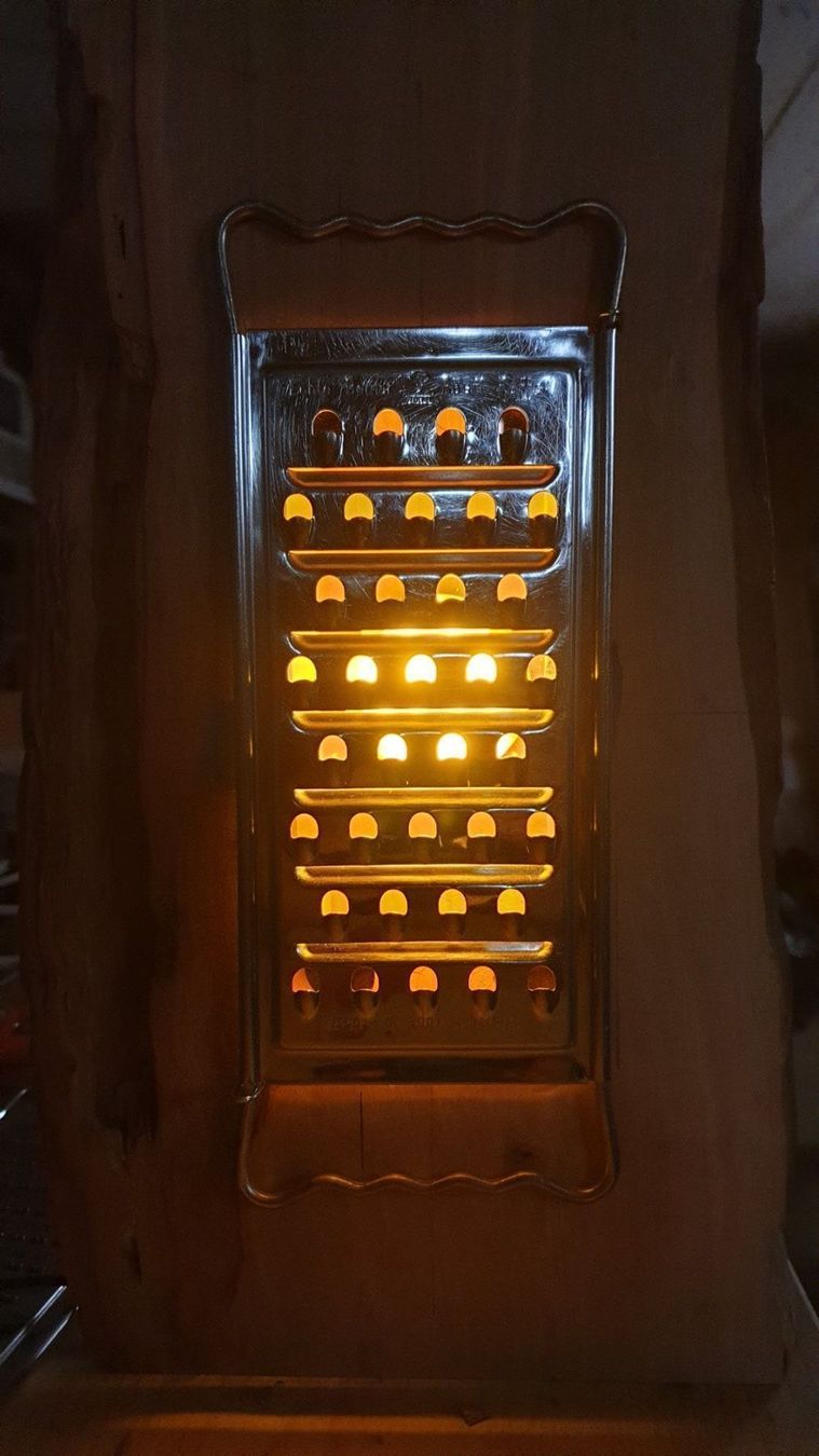 Tutte le decorazioni: ART Deco Lampe aus alten Bircher Raffeln – Nuovo (secondo la descrizione) da Embrach venduto da Olympia52 1