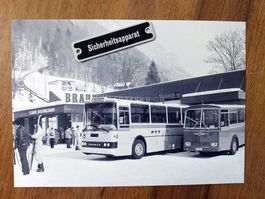 Braunwaldbahn (GL) Talstation mit Bussen - Foto